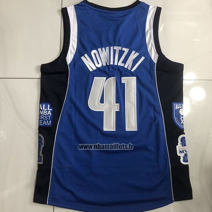 Maillot Dallas Mavericks Kyrie Irving NO 41 Hall Of Fame Mitchell & Ness 1998 Bleu